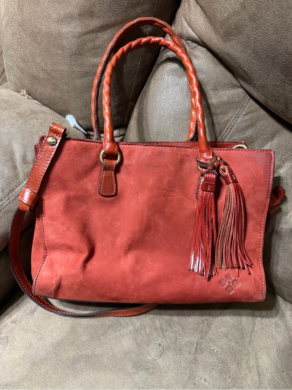 Patricia Nash Suede Primrose Satchel